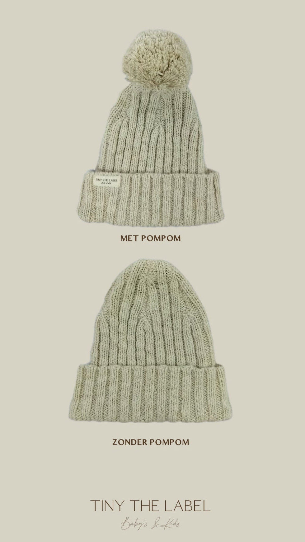 NEWBORN BABYMUTS Baby Coco (met PomPom)