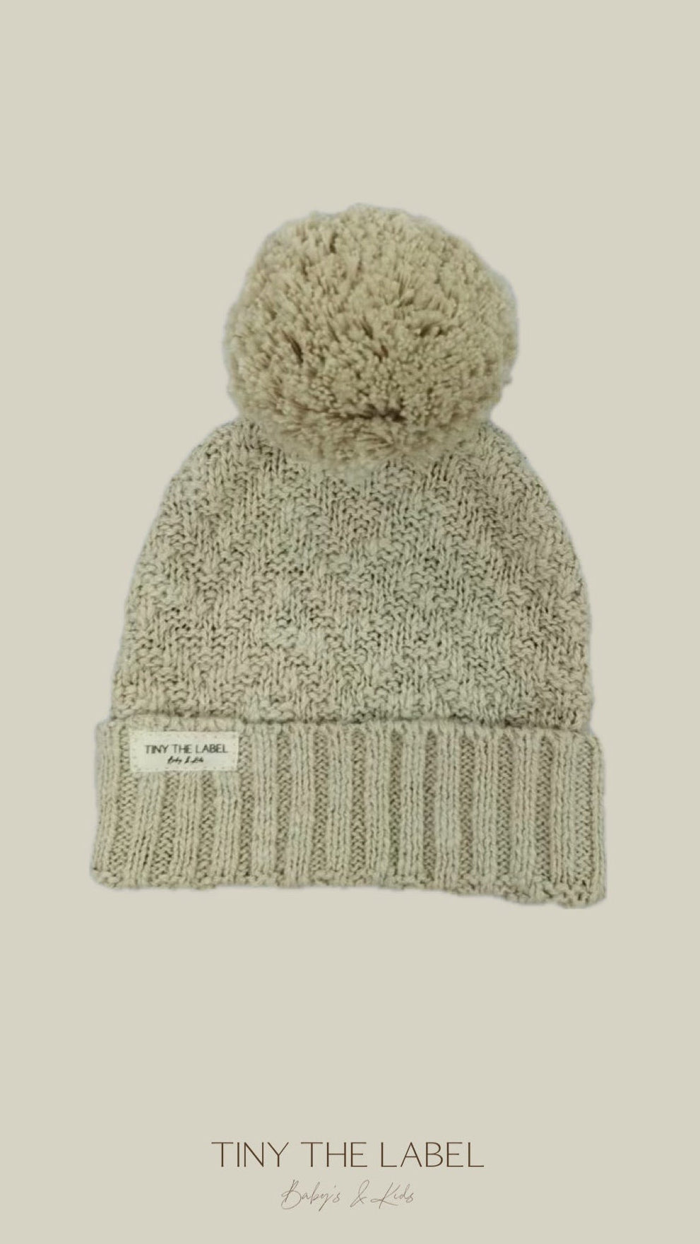 NEWBORN BABYMUTS Baby Marmer (met PomPom)
