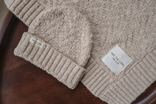 NEWBORN BABYMUTS Baby Nougat (zonder PomPom)